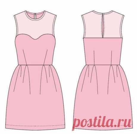 МК + выкройка платья, р. XS - XL