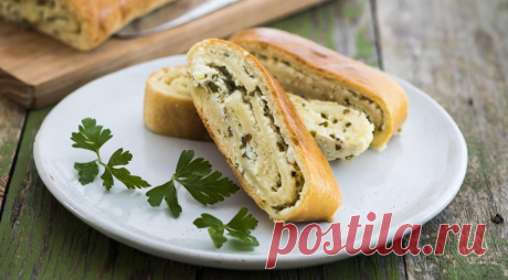 Рулет из творожного теста с брынзой и зеленью. Пошаговый рецепт с фото на Gastronom.ru