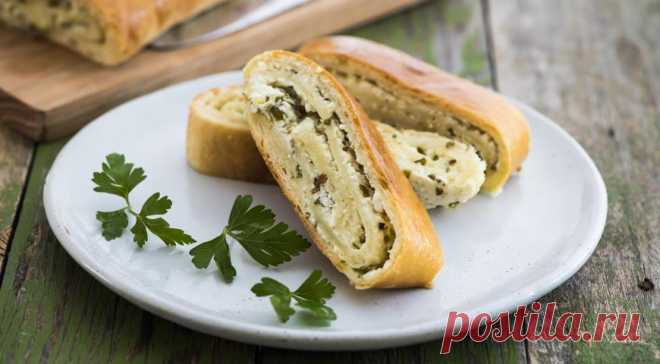Рулет из творожного теста с брынзой и зеленью. Пошаговый рецепт с фото на Gastronom.ru
