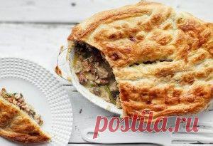 Курочка с грибами под кровом
