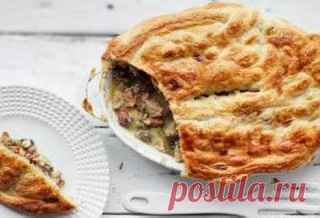 Курочка с грибами под кровом