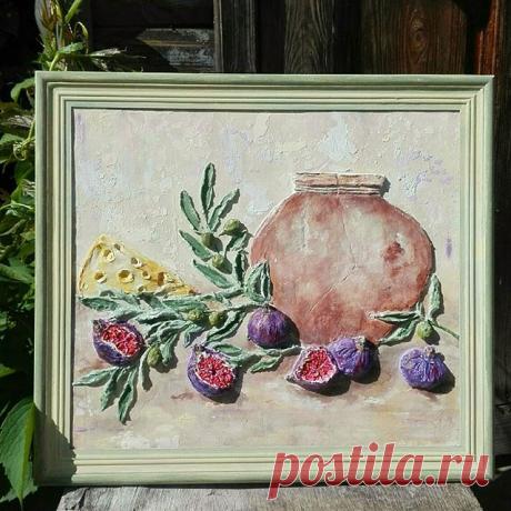 Кто любит море и солнце?Кто любит средиземноморье?Это панно для вас, теперь оно облачилось в раму и готово наполнить ваш интерьер уютом, теплом и красками лета.Панно выполнено декоративной штукатуркой и акриловыми красками. Размер с рамой 46,5х42см. Стоимость 3500 р.#панноб #панно #паннообвналичии #картинавинтерьер #декор #декоратор #интерьеркухни #интерьерноепанно #дизайн #декорнастену #объемнаякартина #скульптурнаяживопись #декоративнаяштукатурка #ручнаяработа #картинавп...