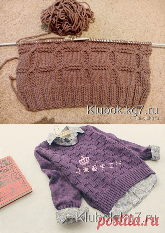 Простой и красивый узор спицами - Nebka.Ru