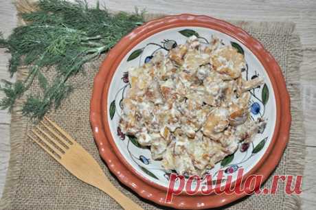 Жареные лисички в сметане – простой и вкусный рецепт