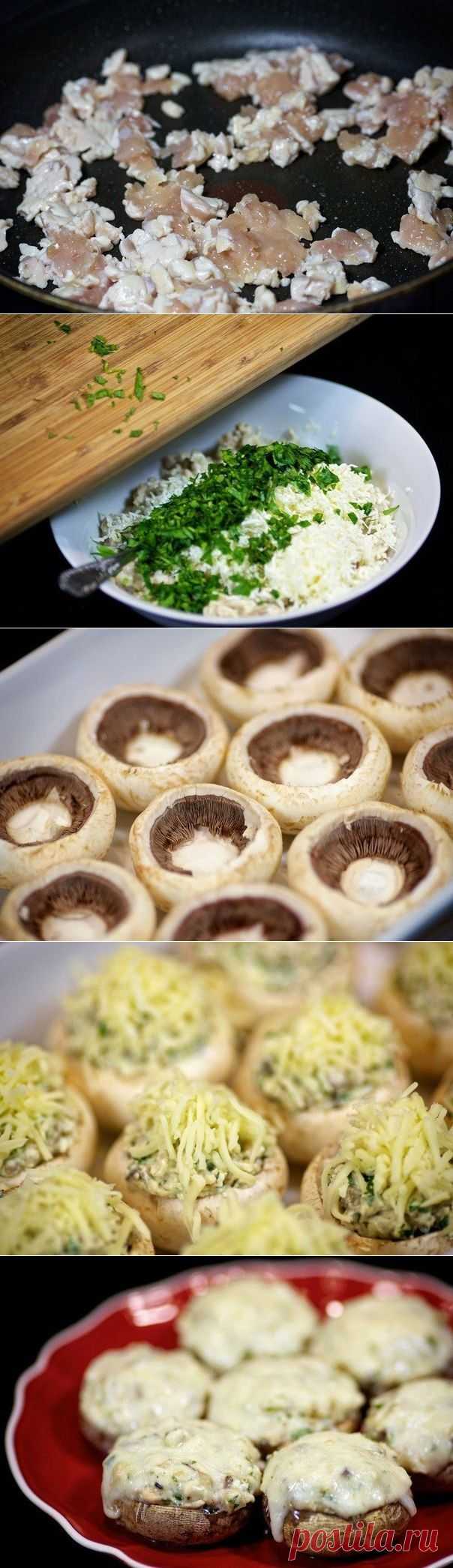 Нежная курочка в шампиньонах под сыром.+