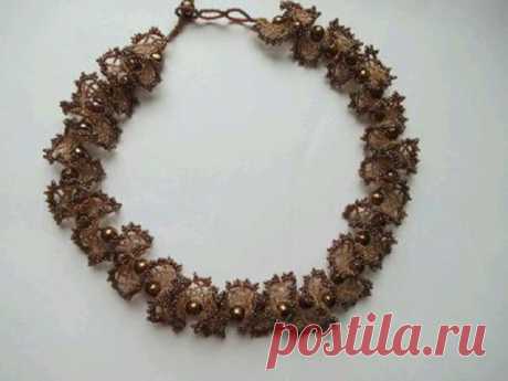 Ожерелье огалала &quot;Кофе-шоколад&quot;