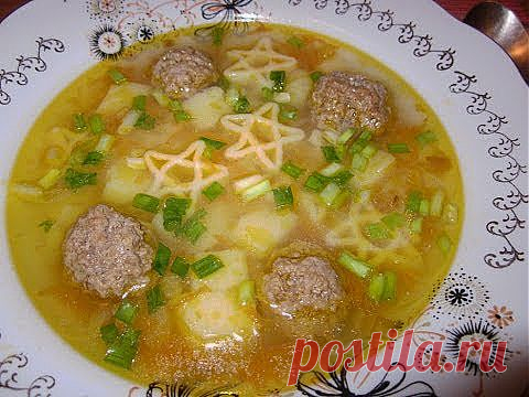 Быстрый суп с фрикадельками - кулинарный рецепт