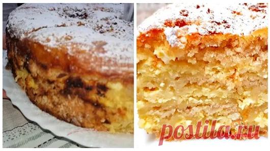 ПИРОГ 3 СТАКАНА С ТВОРОГОМ или Ленивый ТВОРОЖНЫЙ торт без замеса теста! Реце...