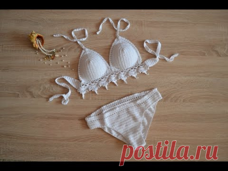Купальник крючком / лиф крючком / трусики крючком (Crochet swimsuit)