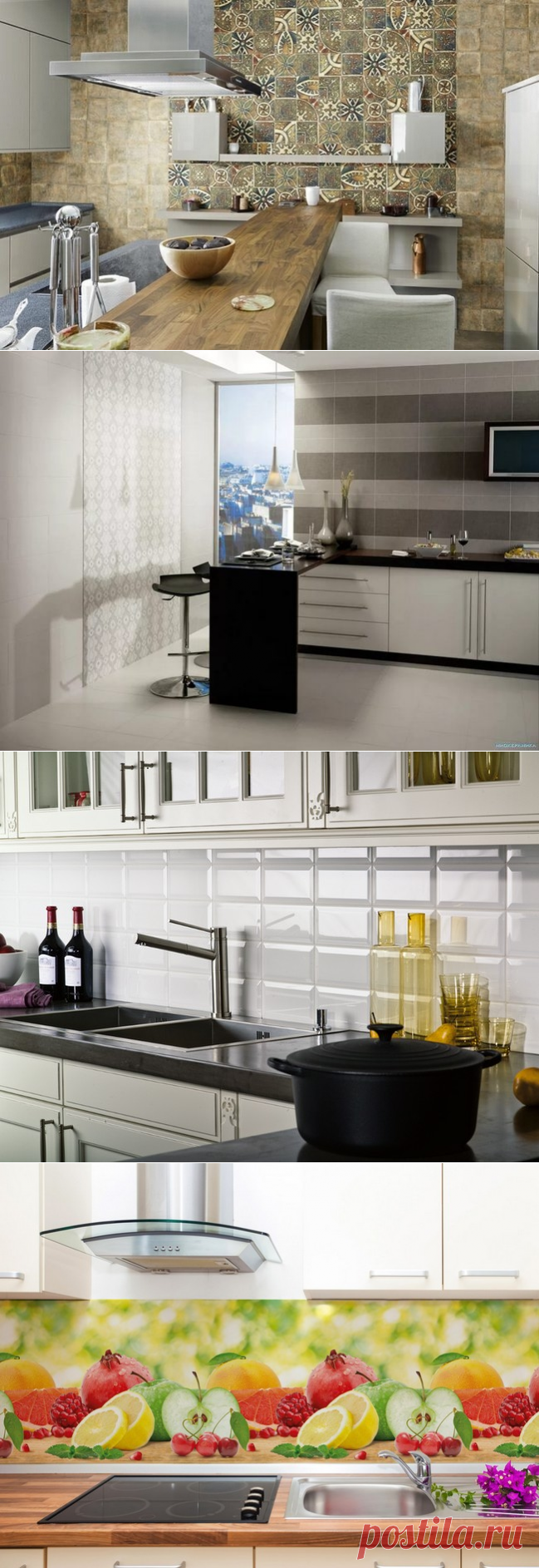 Плитка для кухни (37 фото): дизайн, кафель на стену, имитация, маленькая кухонная, красивая с рисунком, виды, текстура