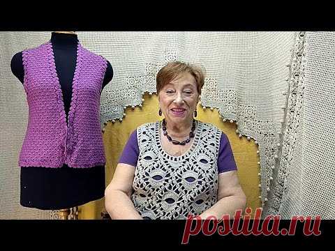 Жилетка для мамы. Мастер-класс по вязанию крючком от О. С. Литвиной.