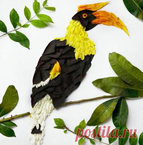 Экзотические птицы из лепестков - Домашний hand-made