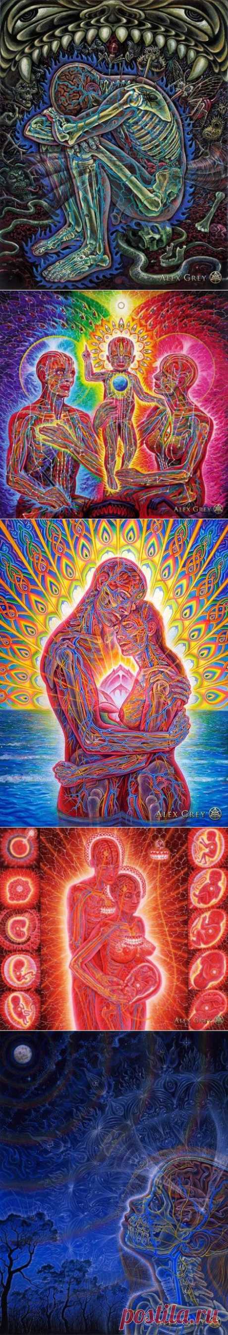 Alex Grey - галерея картин - психоделический арт