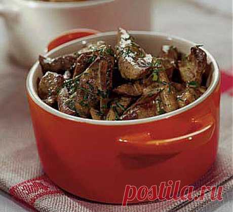 Печенка по-строгановски, второе блюдо. Пошаговый рецепт с фото на Gastronom.ru