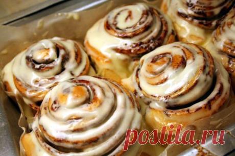 Синнабон / Cinnabon   Лучший рецепт домашних булочек с корицей. В 100 г — 342...