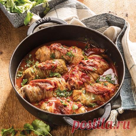 Кулинарные рецепты - Карпатские голубцы с картопляниками, фасолью и грибами в томатном соусе - с фото и видео инструкцией на сайте Bonduelle.ru