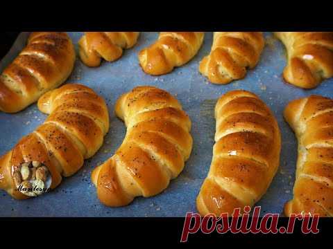 Постные Рогалики с Повидлом, нежные и сдобные, секрет колеровки постной выпечки без яиц!