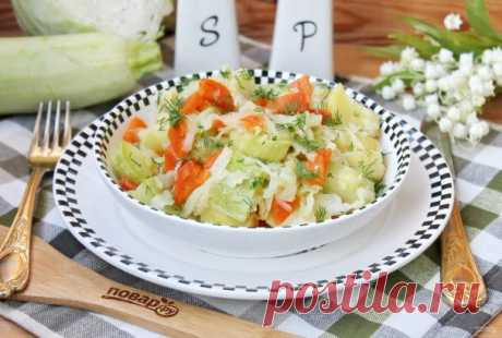 Рагу с кабачками, картофелем и капустой - пошаговый рецепт с фото на Повар.ру