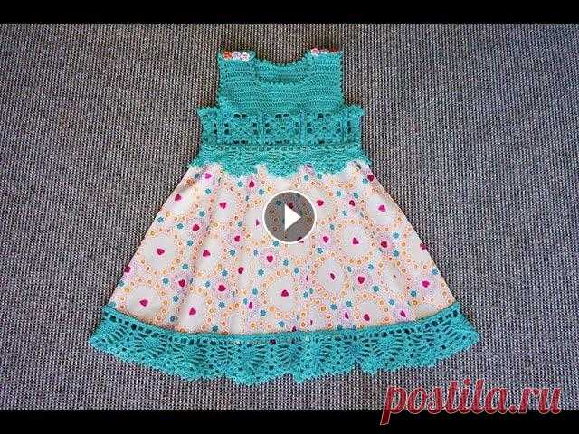 Детское комбинированное платье (часть1 из 2) Я постаралась сделать этот МК так, чтобы даже начинающий смог справиться с таким платьем, поэтому очень надеюсь, что более опытные вязальщицы простят ...