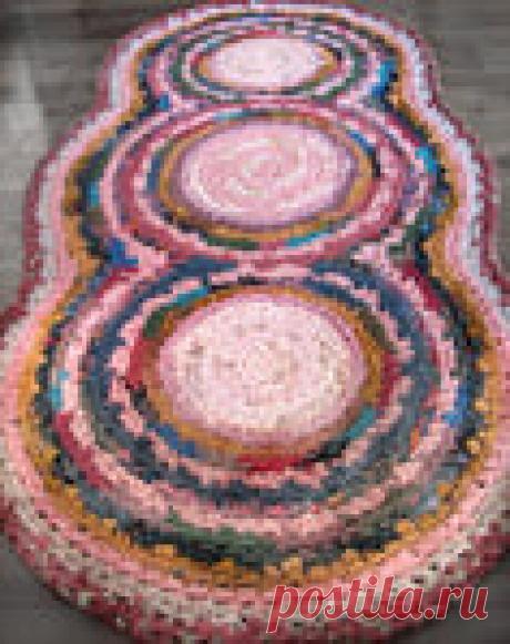 Вязаный половичок. Ковер своими руками.