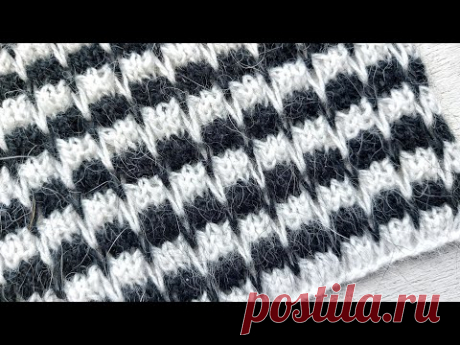 Стильный полосатый узор спицами 🔥 Для вязания свитера,  летнего топа