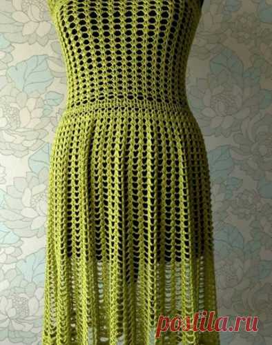 Летнее платье крючком. Вязаные женские платье крючком | Вязание для всей семьи
