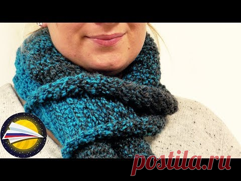 Двухсторонний шарф крючком | Как связать шарф с разным рисунком? | Вязание на зиму