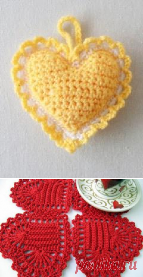 Как связать сердечко крючком? Схема объемного сердечка крючком