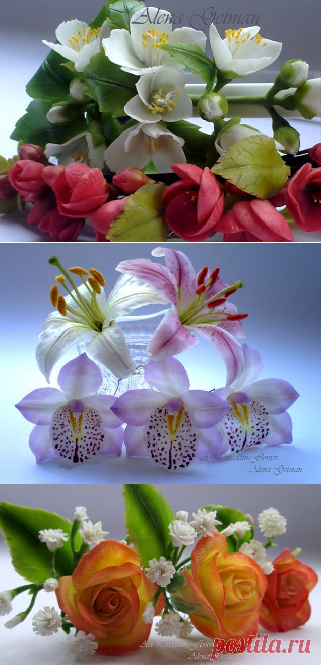 Керамическая флористика. Алена Гетман. .