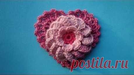 Как вязать сердечко How to crochet heart  Урок 326