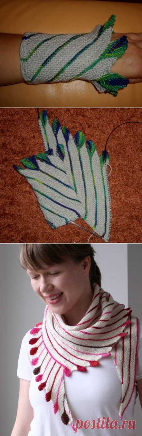 Радужные манжеты-митенки.