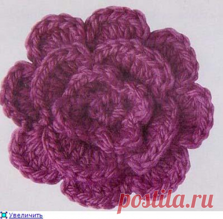 Вязаные крючком розочки