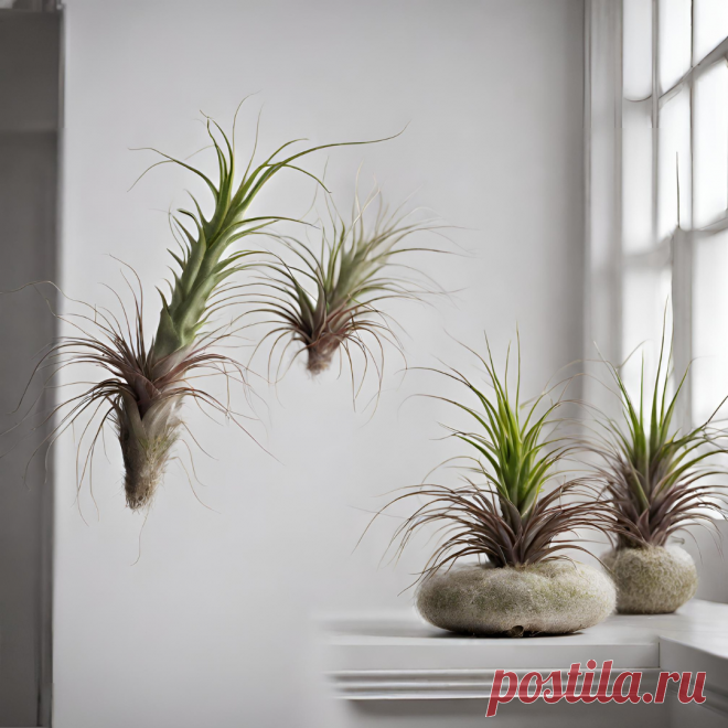 20 фото: тилландсия атмосферная в интерьере | Комнатные цветы и растения