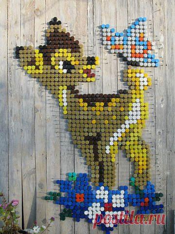 Картинки из крышек от пластиковых бутылок