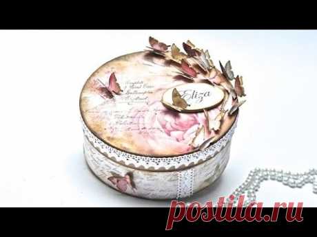 Scrapbooking pudełko z motylami DIY tutorial