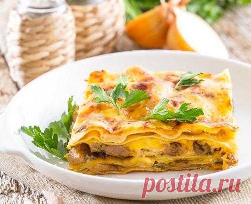 Лазанья с белыми грибами: пошаговый рецепт с фото