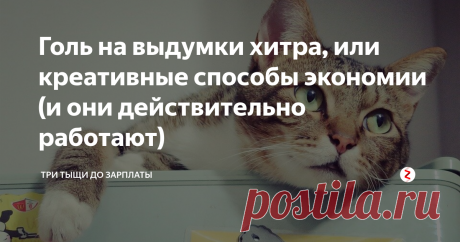 Голь на выдумки хитра, или креативные способы экономии (и они действительно работают) Вы знали, что высушенные корни одуванчиков вполне заменяют собой кофе, а греться можно не об калорифер, а о свою кошку? И если утром во время принятия душа справлять малую нужду прямо в кабинке, можно сэкономить на воде. Вот еще несколько интересных и необычных идей для экономии денег...
