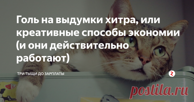 Голь на выдумки хитра, или креативные способы экономии (и они действительно работают) Вы знали, что высушенные корни одуванчиков вполне заменяют собой кофе, а греться можно не об калорифер, а о свою кошку? И если утром во время принятия душа справлять малую нужду прямо в кабинке, можно сэкономить на воде. Вот еще несколько интересных и необычных идей для экономии денег...