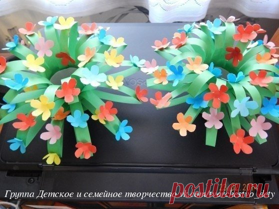 Очень красивый букетик из бумаги