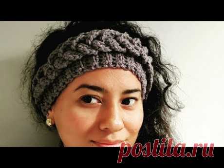 #LasMaravillasdelCrochet Diadema a Crochet con Trenza - YouTube