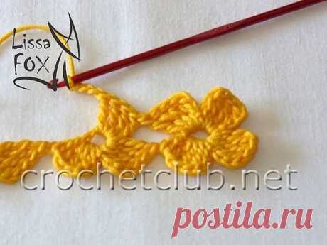Crochet flower stitch tutorial | crochet bracelet