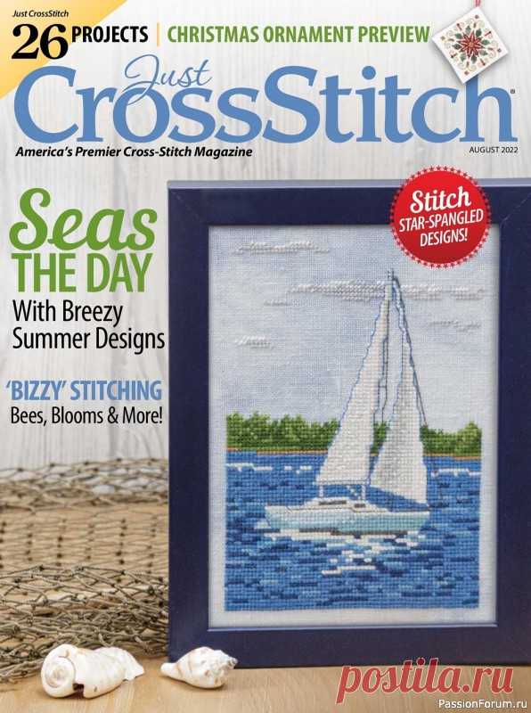 Коллекция вышивки в журнале «Just CrossStitch - August 2022» | Схемы вышивки крестом, вышивка крестиком