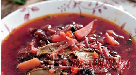 Постный грибной борщ с черносливом. Пошаговый рецепт с фото на Gastronom.ru