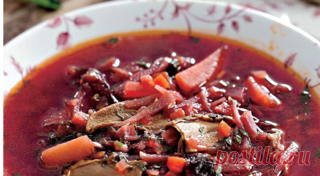 Постный грибной борщ с черносливом. Пошаговый рецепт с фото на Gastronom.ru