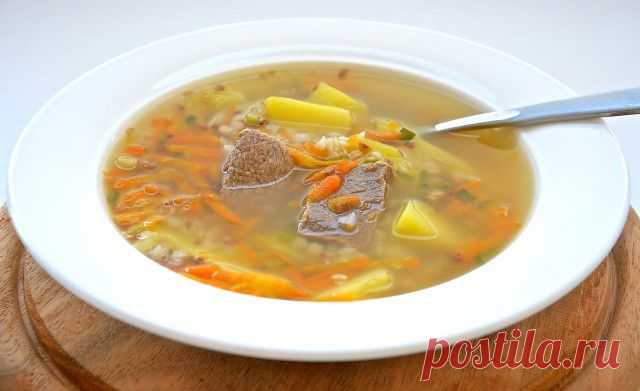 Суп с гречкой и говядиной