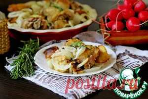 Курица, запеченная с хлебом - кулинарный рецепт