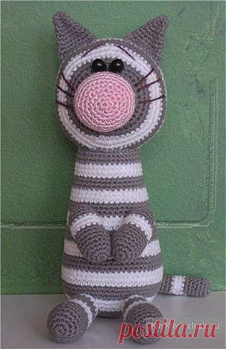 Кот - вязание игрушки крючком, описание / Вязание игрушек на спицах и крючком, схемы и описание / КлуКлу. Рукоделие - бисероплетение, квиллинг, вышивка крестом, вязание