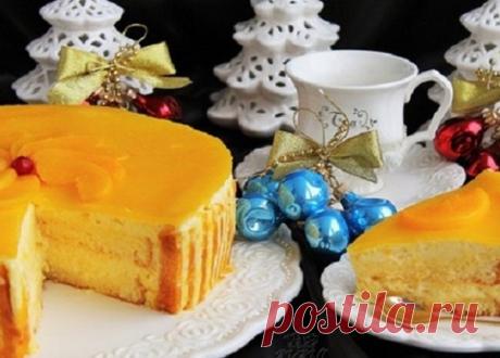 Персиковый торт-суфле.