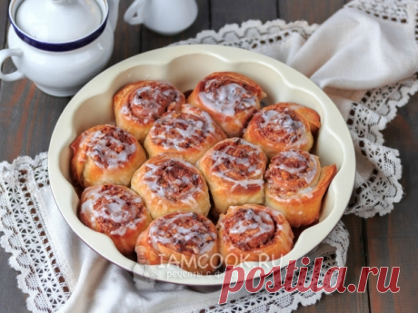 Булочки с корицей из слоеного теста