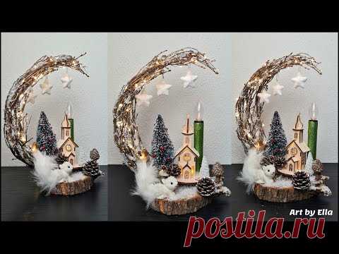 DIY Christmas Decorations ideas! Decoratiuni de Craciun! Aranjament de Craciun din crengi naturale!